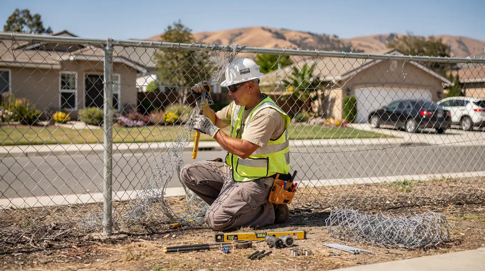 Emergency chain link fence repair in San Jose covers a range of damage types, including
