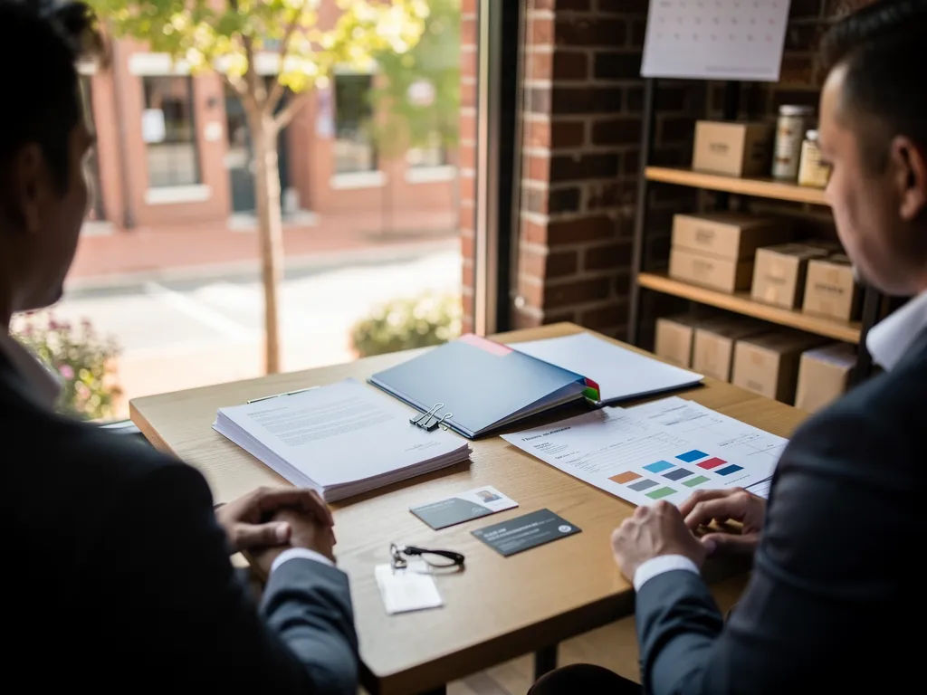 Business owner registering a company with a credit bureau online