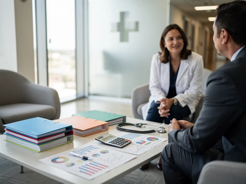 Business owner shaking hands with a lender after a successful meeting