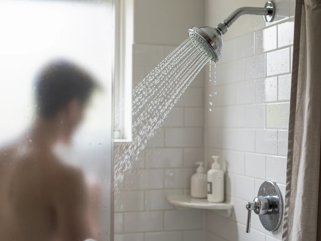 Shower water flow gradually weakening during extended use