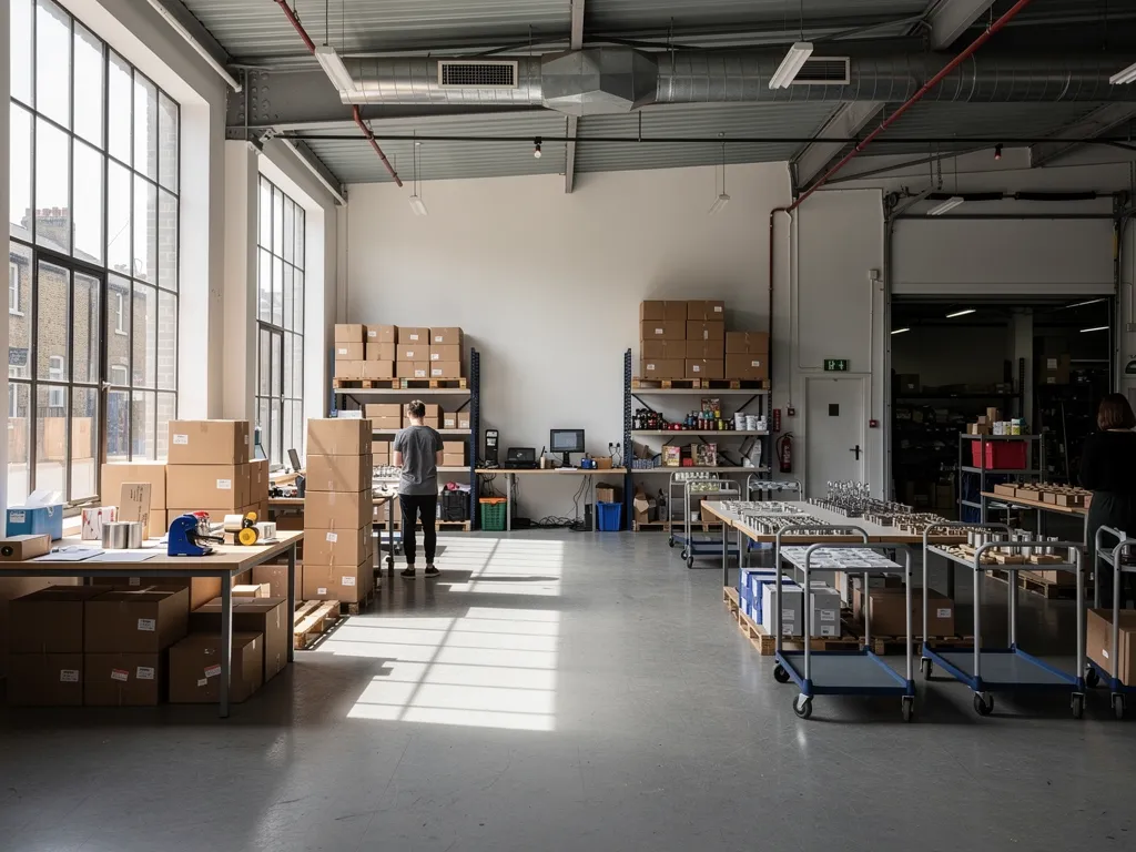 Finished studio warehouse space ready for move-in near Sutton
