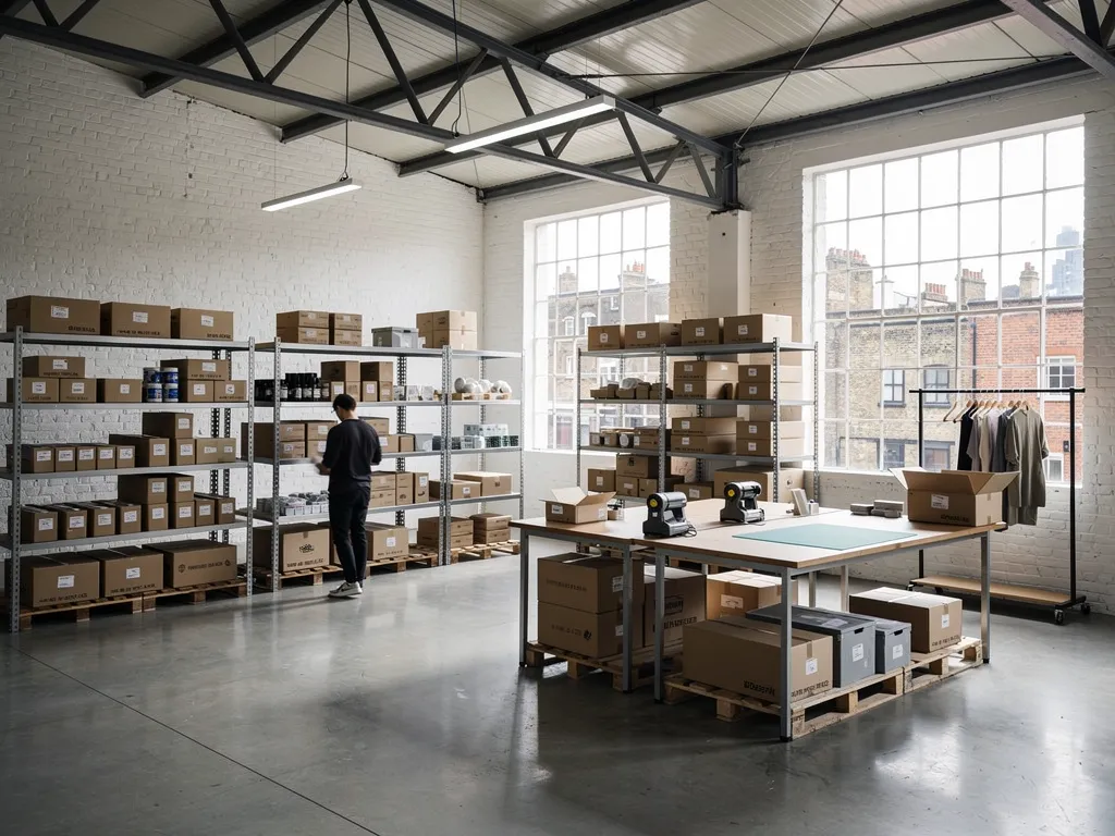 High-ceiling industrial studio space suited to makers and light assembly