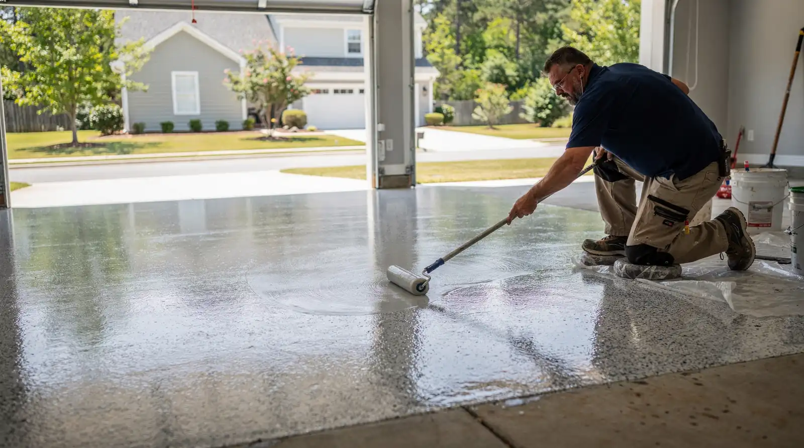 Can I get a same day garage floor coating in Raleigh in Raleigh, North Carolina