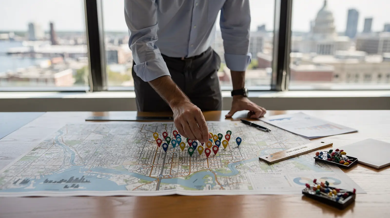 Baltimore, DC, and Northern Virginia market map for local SEO services