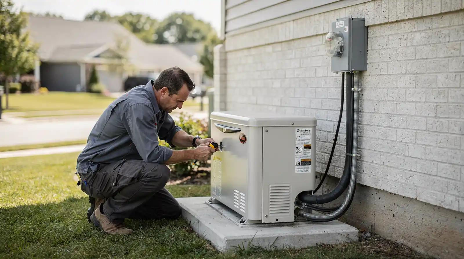 What does whole house generator installation include in Adel, Iowa