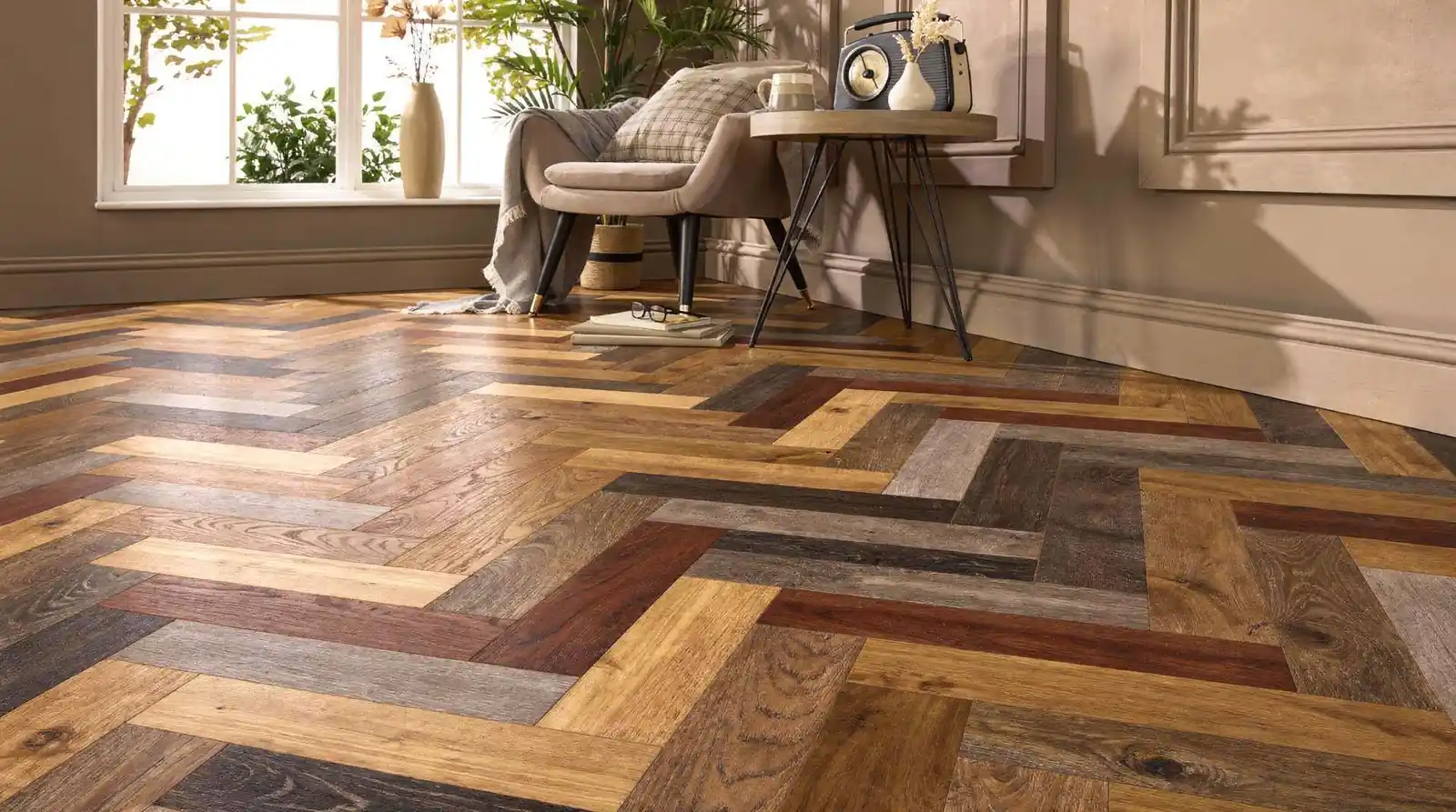 Karndean LVT flooring uses varied textures, colors, and finishes to produce highly realistic tones