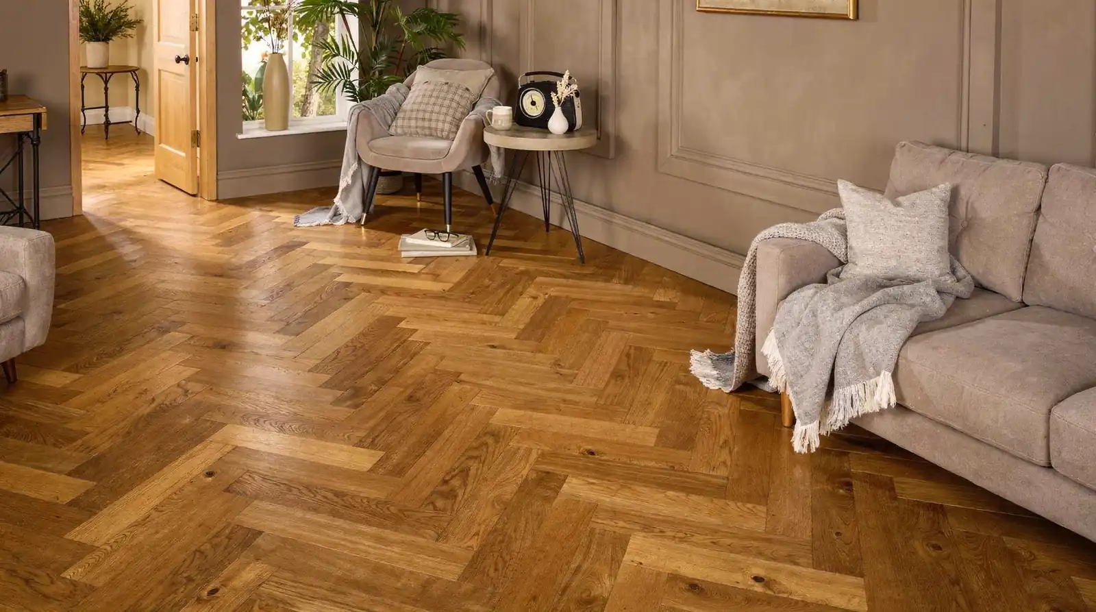 The engineered structure of herringbone flooring provides remarkable stability and durability, making it suitable