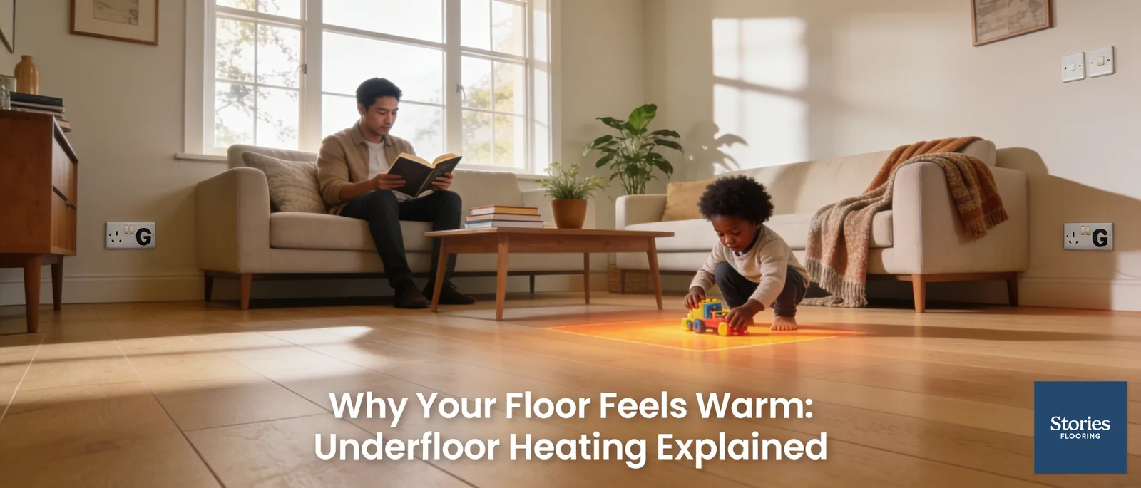 A floor that feels warm to the touch can result from several causes, including heating