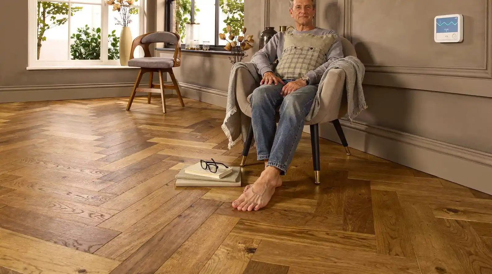 A correctly functioning underfloor heating system may actually feel cool to the touch at floor