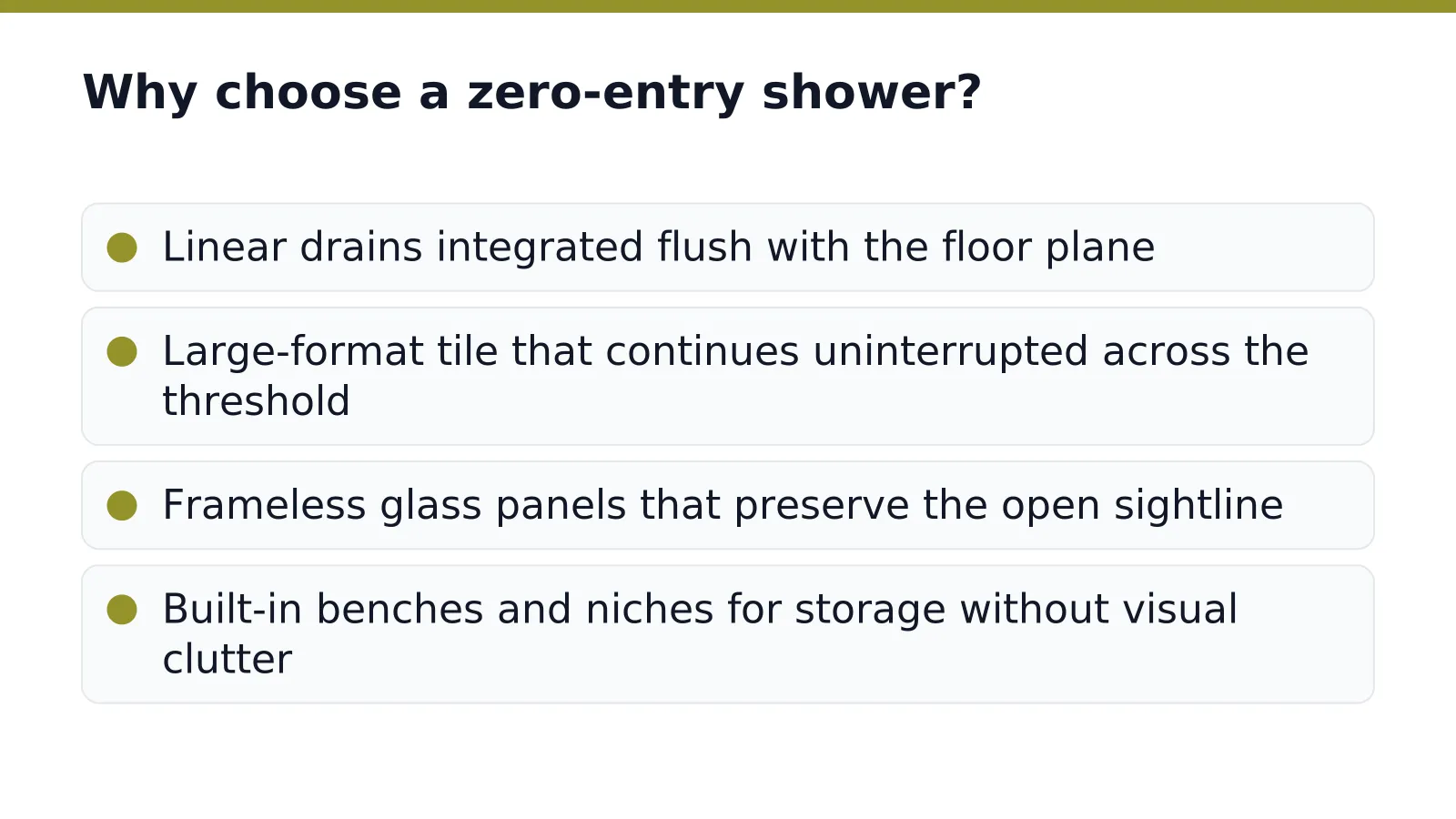Why choose a zero-entry shower