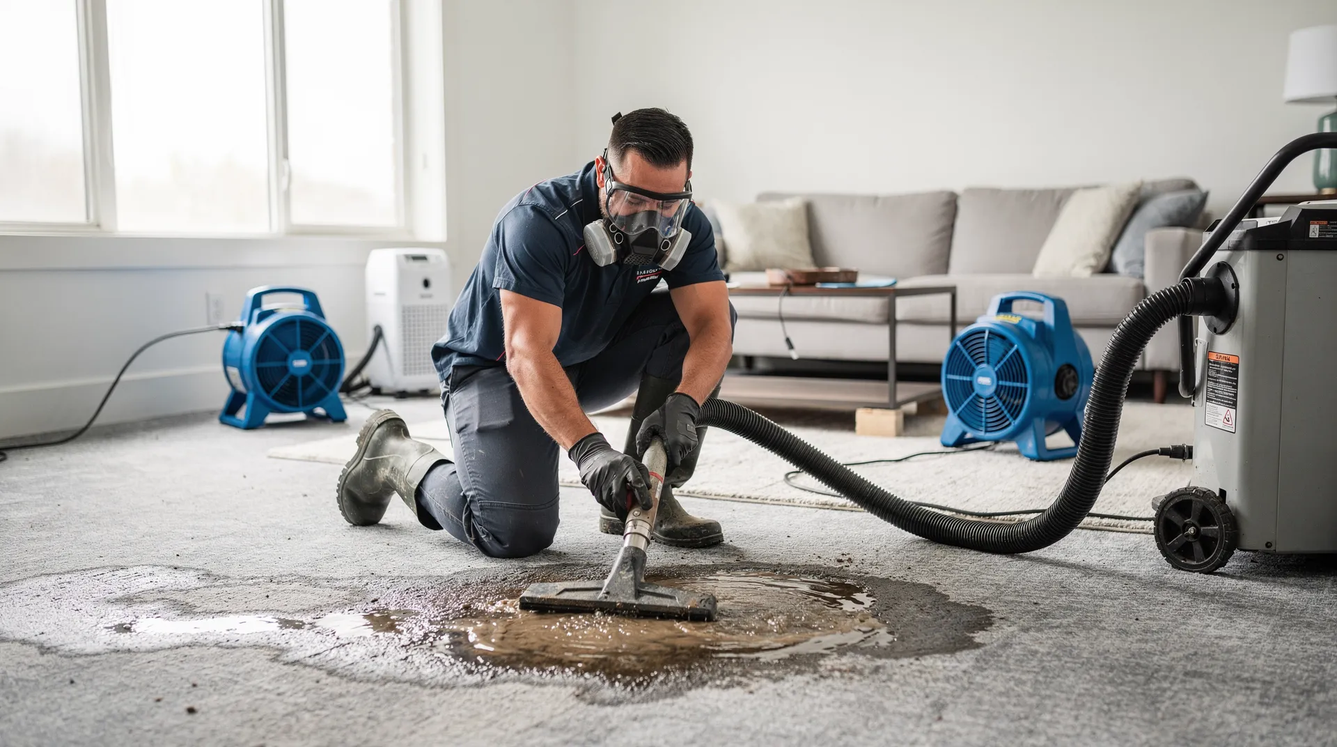 Professional flood restoration encompasses water extraction, remediation, and restoration of affected surfaces