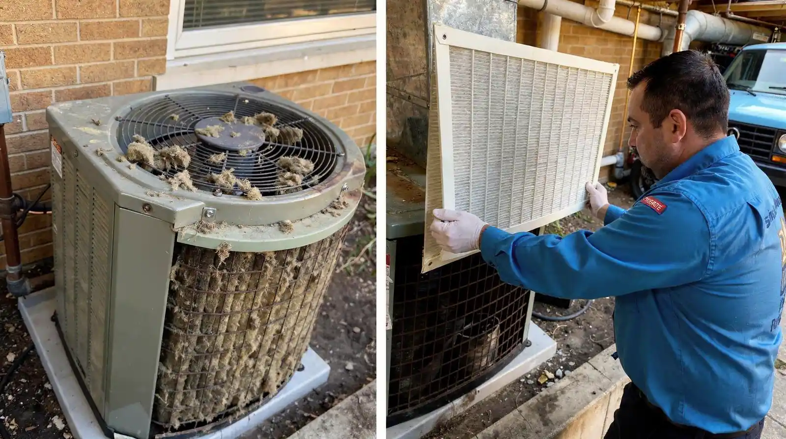 A clogged filter forces the HVAC system to work harder, wasting energy.; Cleaning or replacing
