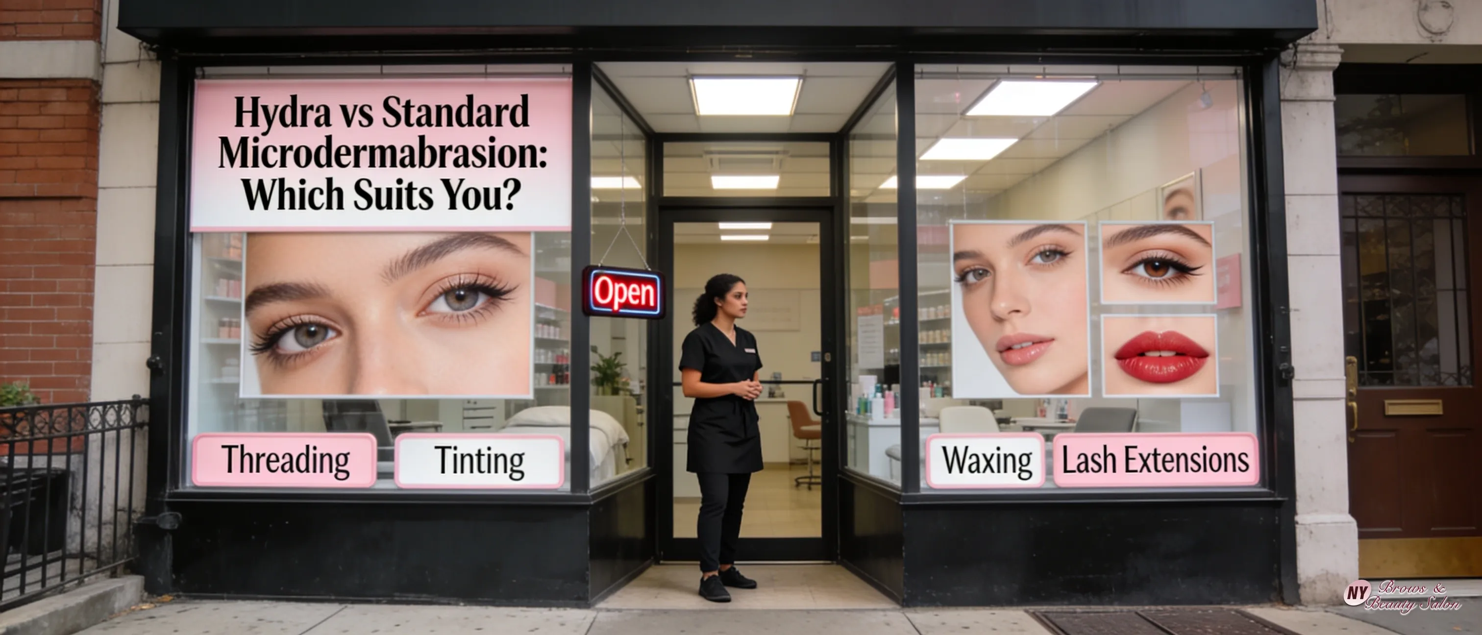 Welcoming spa treatment area with skincare products for Brazilian wax aftercare