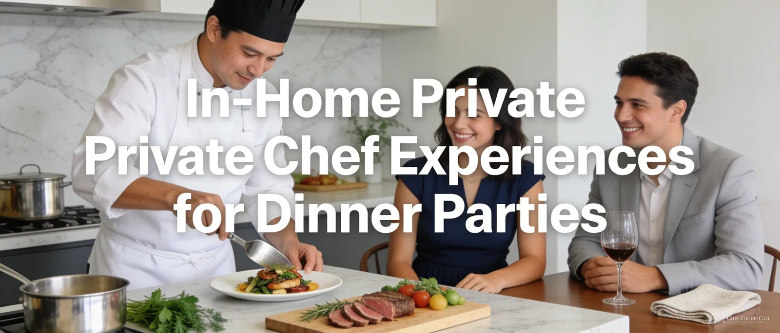 Foodie Call brings restaurant-quality cuisine directly to your home for in-home dinner parties, from intimate