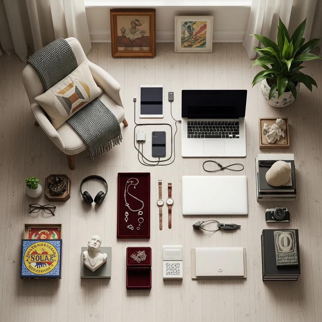 Assortment of household items representing personal property coverage