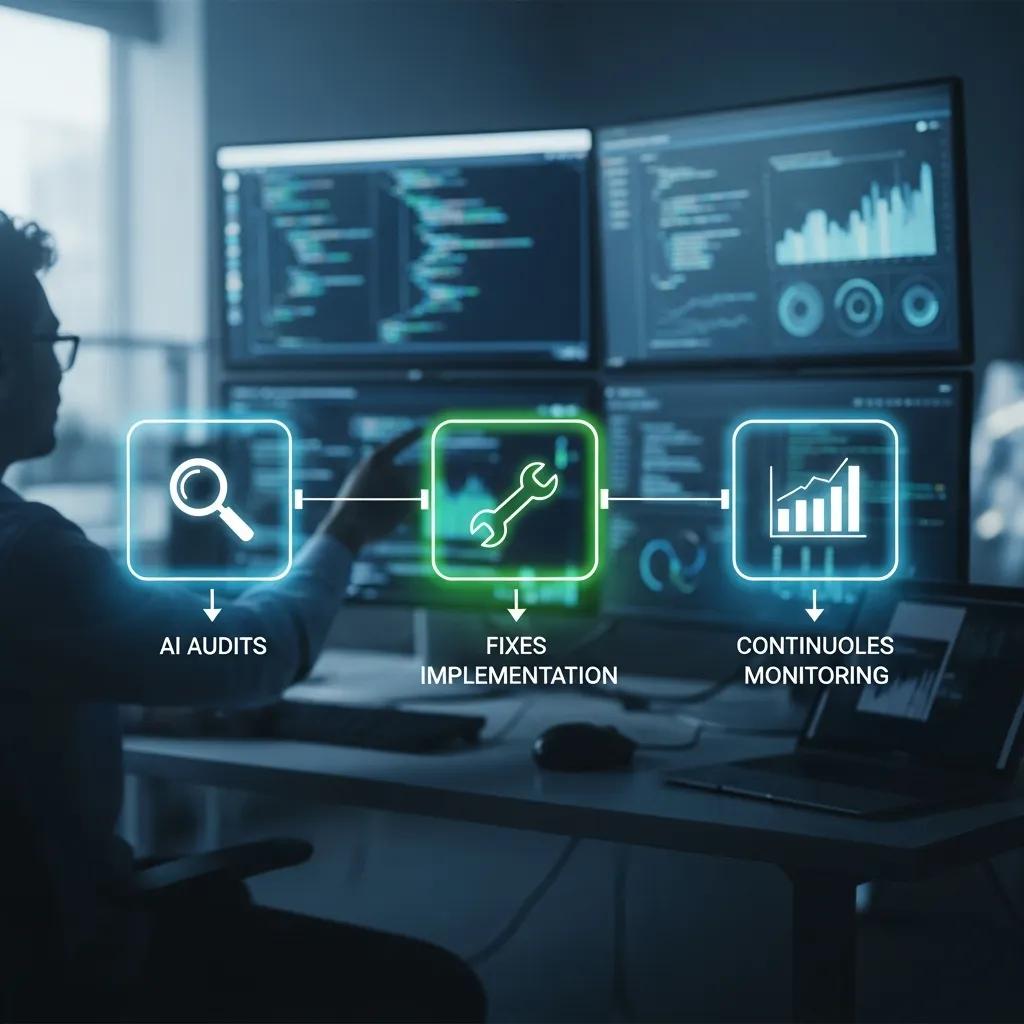 Workflow diagram illustrating the process of improving AI visibility in sales