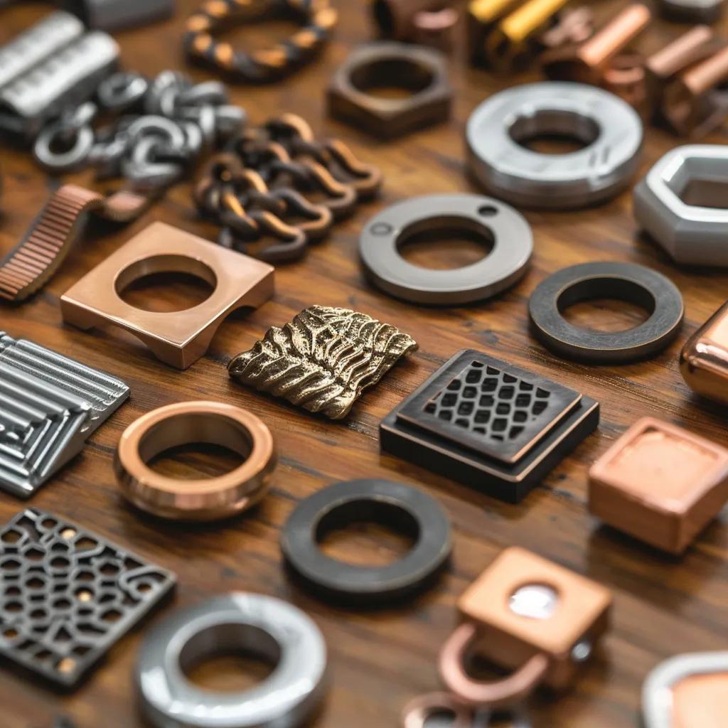 Collection of fidget tools for anxiety relief, including stylish fidget rings and cubes