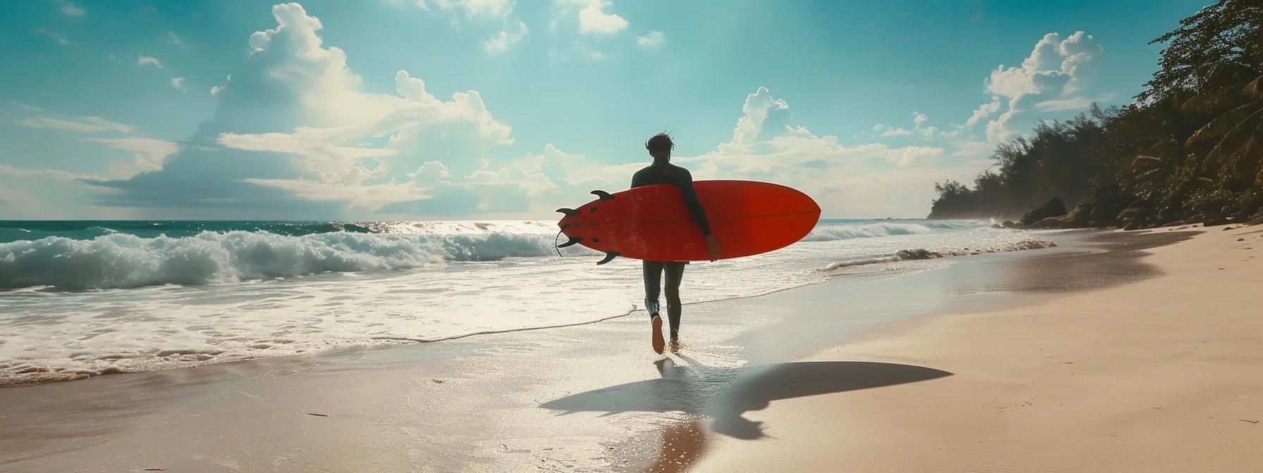 use High-Performance Hydrofoil Gear worn by a surfer in an asian tropical white sand beach