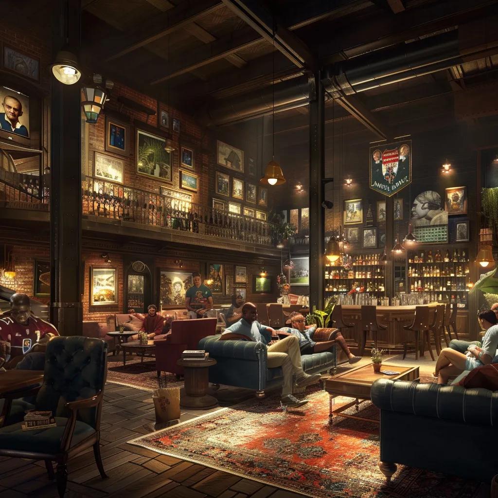 Interior of The Bandeja Club featuring premium facilities, a cozy lounge area, and players enjoying the community atmosphere