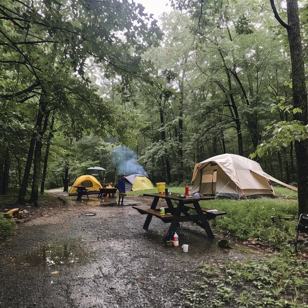 Safe campsite setup in Shenandoah Valley, highlighting best practices for family camping