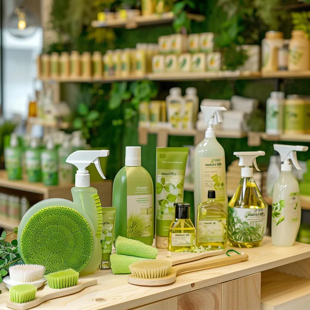 Eco-friendly cleaning products emphasizing sustainability and environmental responsibility