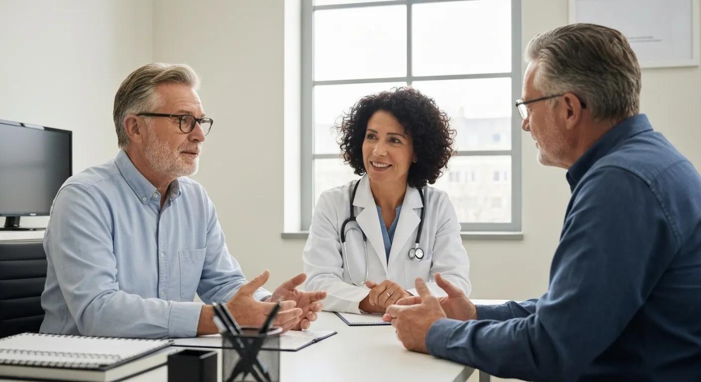 Person consulting with a doctor, representing safety considerations for MK-677