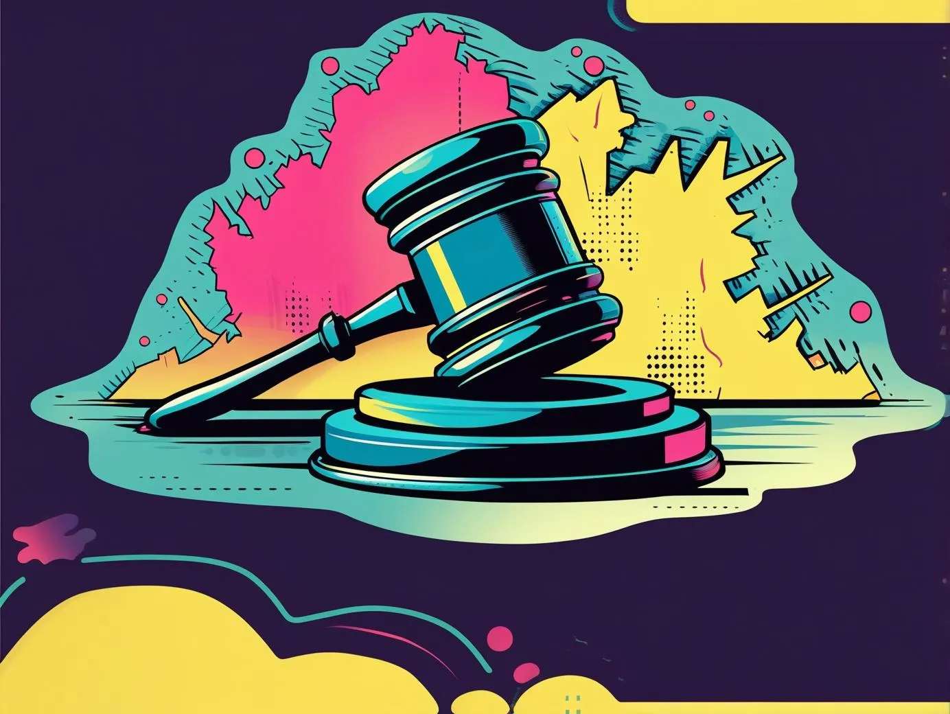 Courtroom Gavel Pop-Art for 