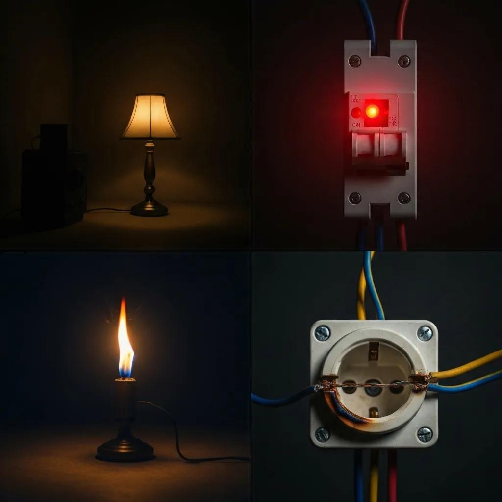 Common electrical issues like power cuts and damaged sockets