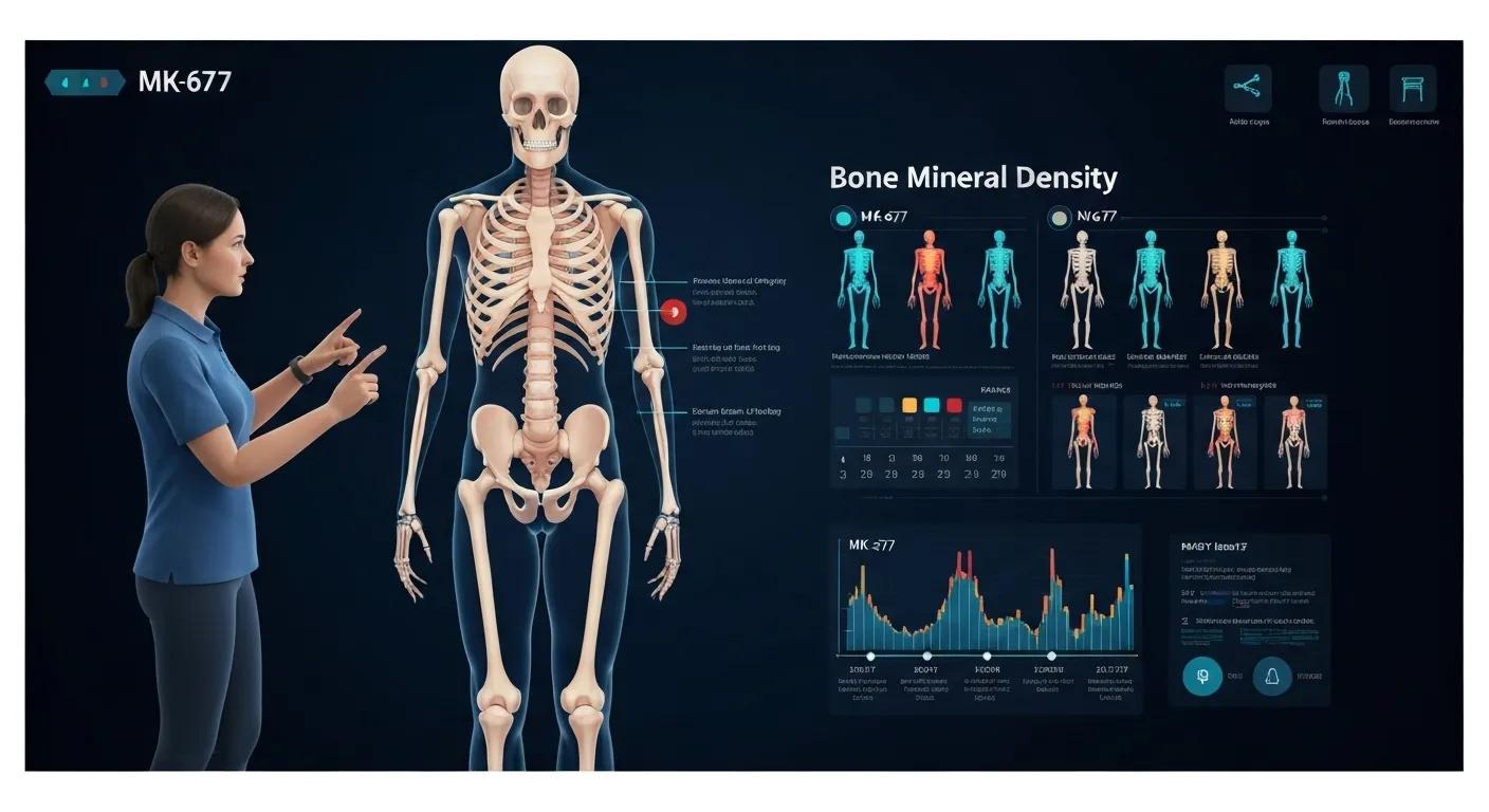 Interactive futuristic image of MK-677's effects on bone mineral density. Interactive futuristic image of MK-677's effects on bone mineral density.