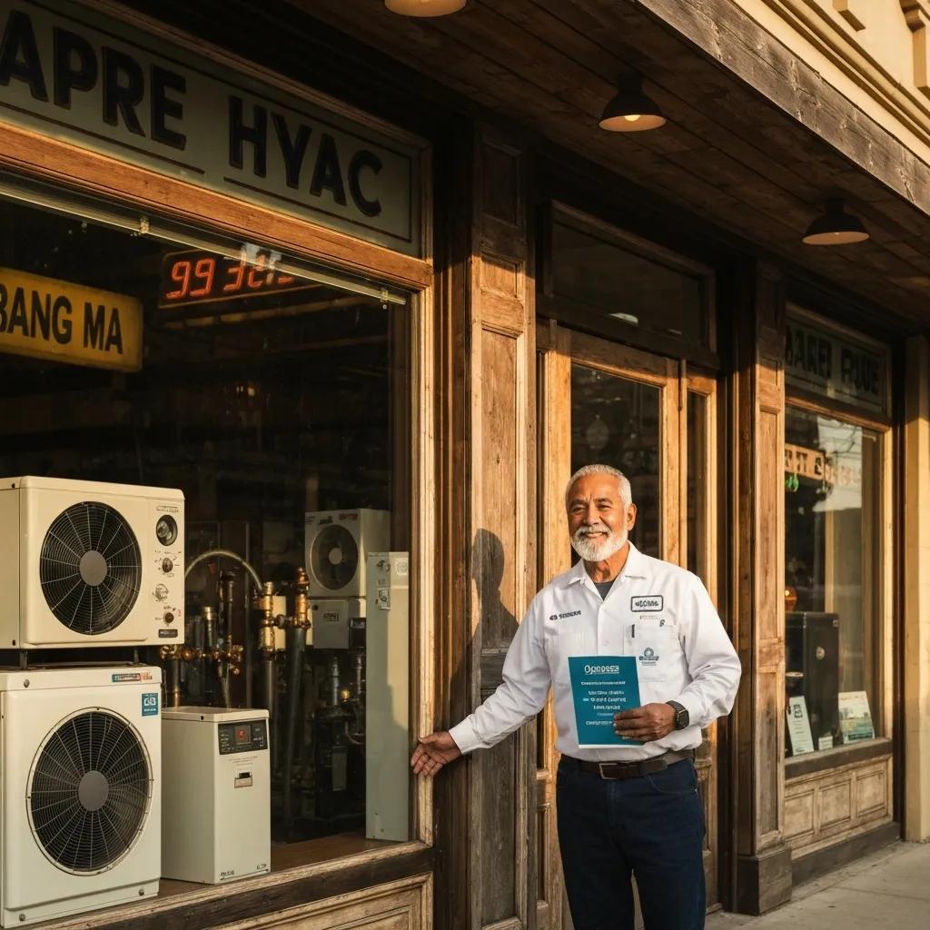 Optimized Google Business Profile for an HVAC company on a computer screen