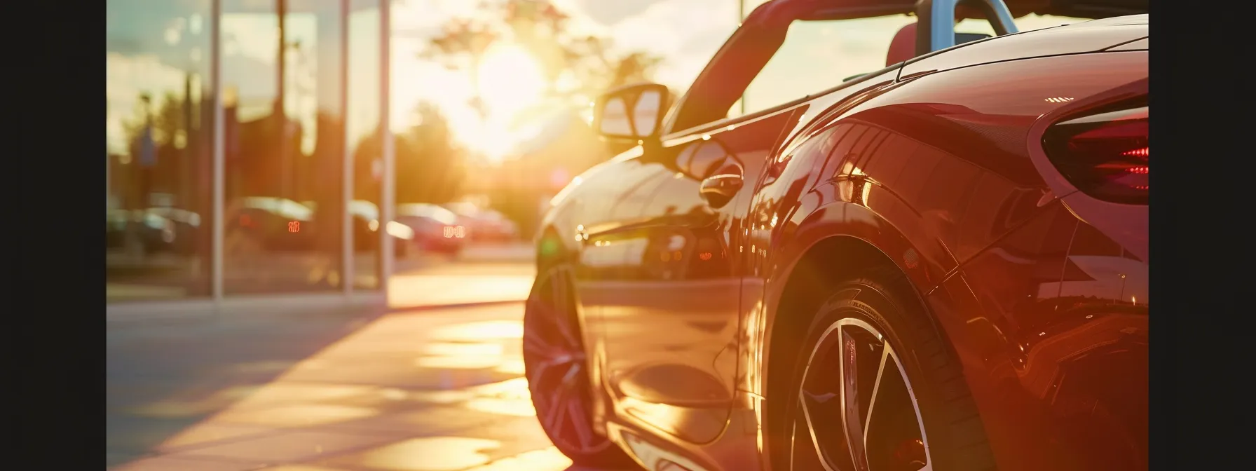 a sleek, luxury convertible shining under the bright indianapolis sun at a top dealership.