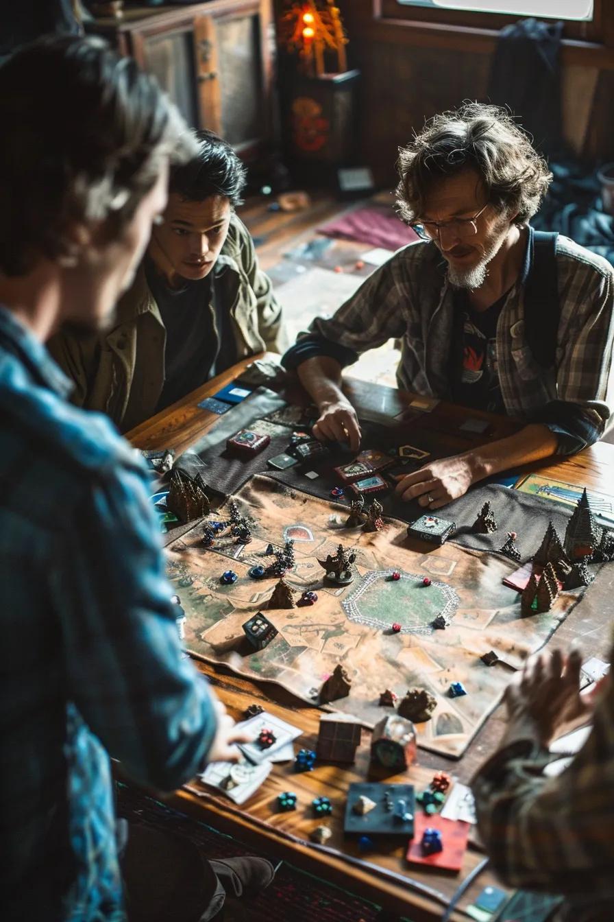 Players engaged in a tabletop RPG combat scene with a Dungeon Master screen