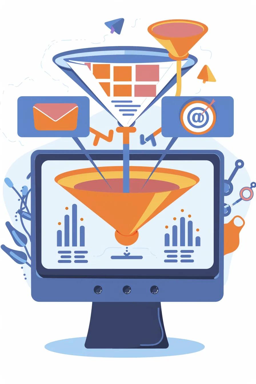 Visual representation of popular sales funnel software platforms, including HubSpot, ActiveCampaign, and ClickFunnels Visual representation of popular sales funnel software platforms, including HubSpot, ActiveCampaign, and ClickFunnels