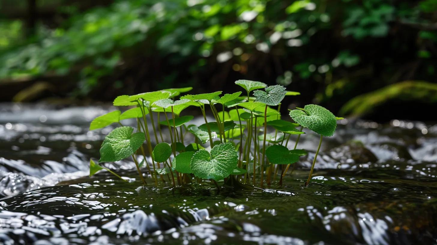 wasabi growing in Japanese river
