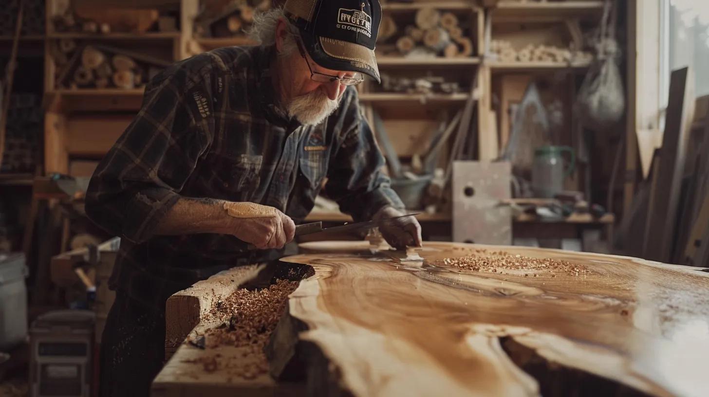 an appalachian woodworker creating a piece of art an appalachian woodworker creating a piece of art