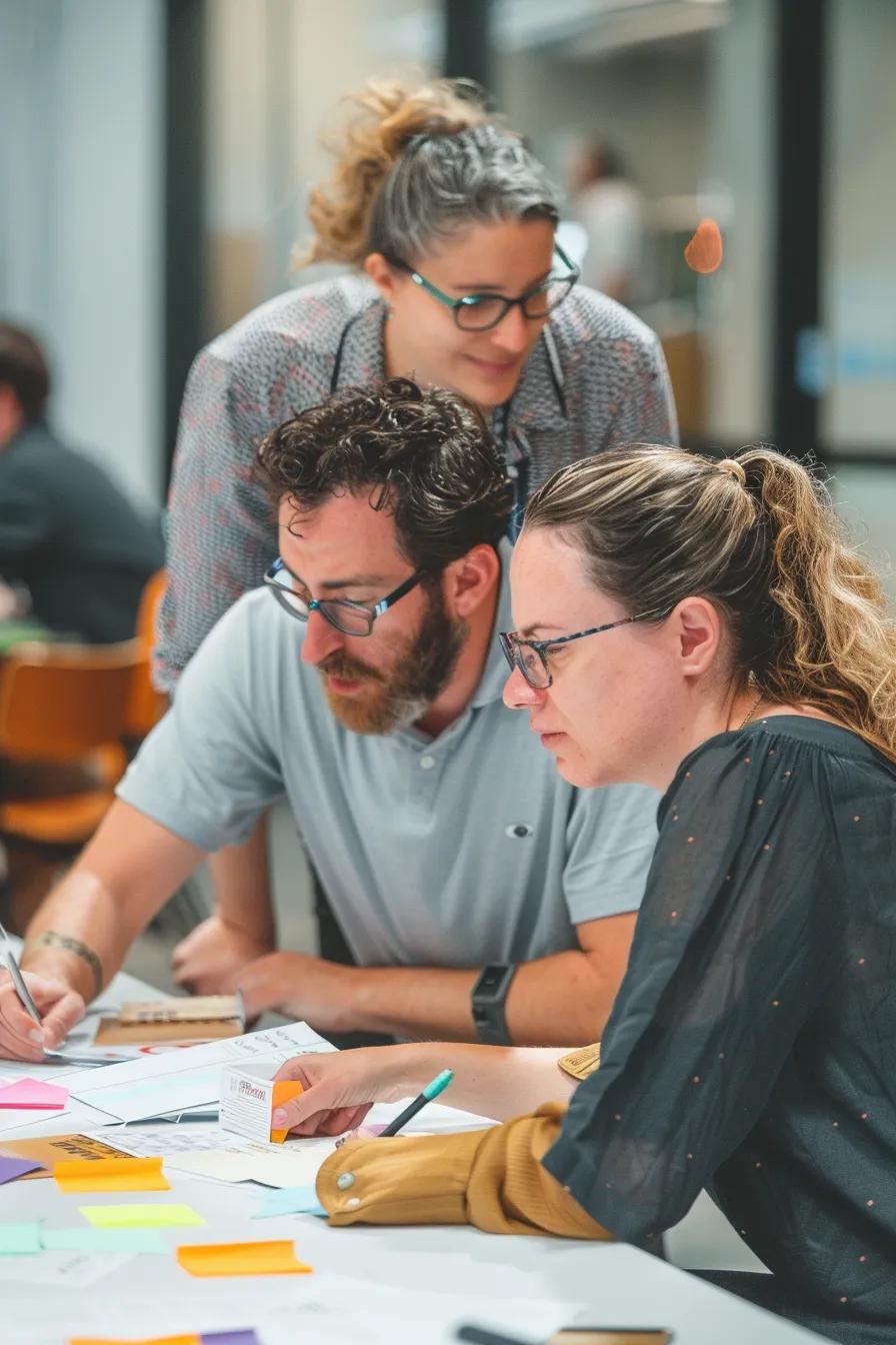 20251020 195221 f78afe47b8d62828 ff7a4689 704d 41a7 916f 6c068042dc04 Team members collaborating on developing customized game formats for a corporate event