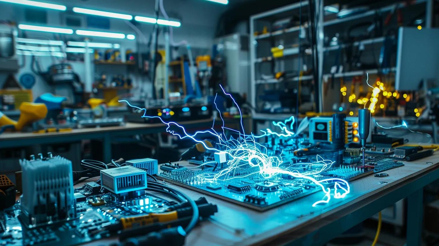 An electrician's workshop.