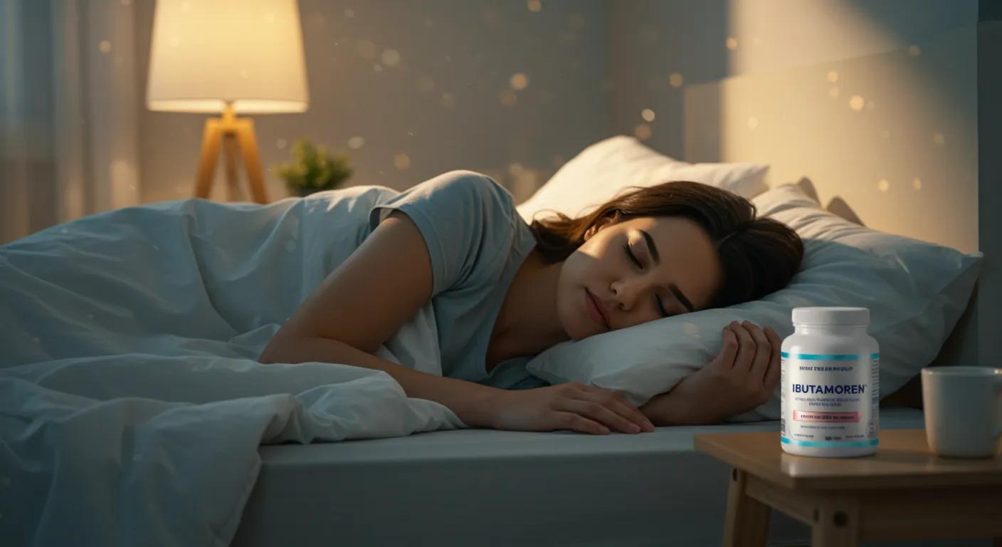 Woman sleeping peacefully, representing the sleep quality and recovery benefits of Ibutamoren for women