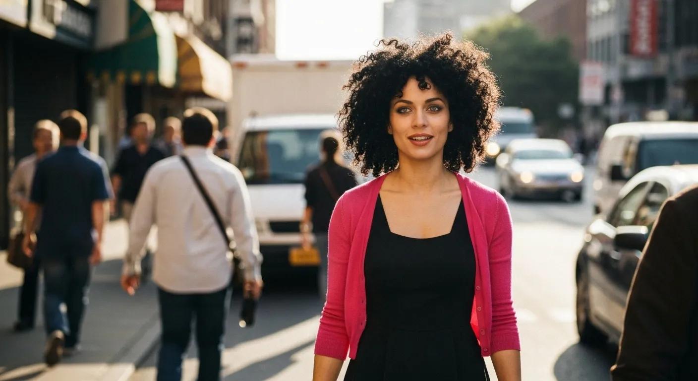 Model with hand-sewn weft extensions styled in an elegant updo for a special occasion