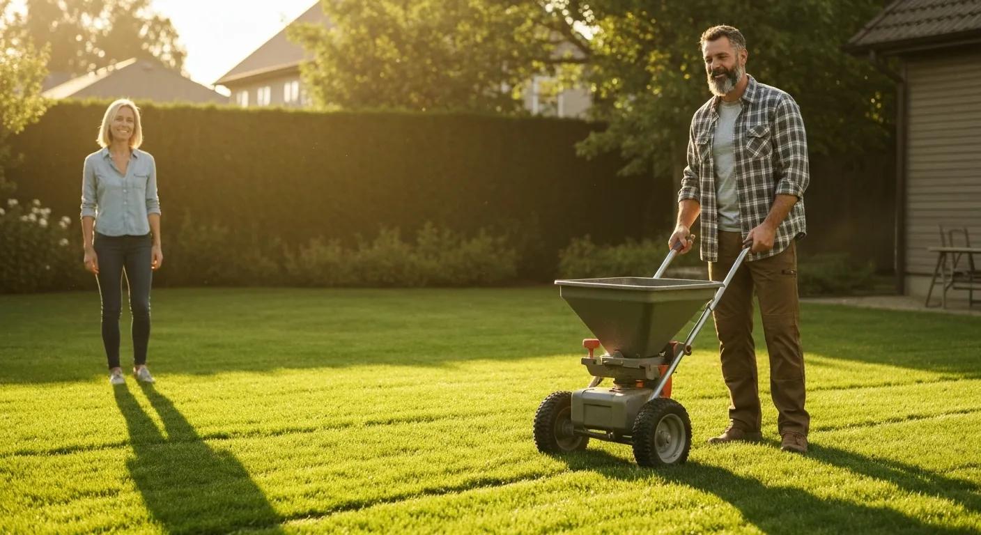 Professional lawn care service view