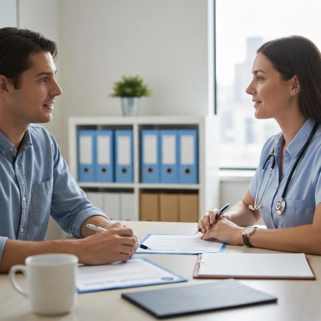 A family discussing ABA therapy funding options with a healthcare professional