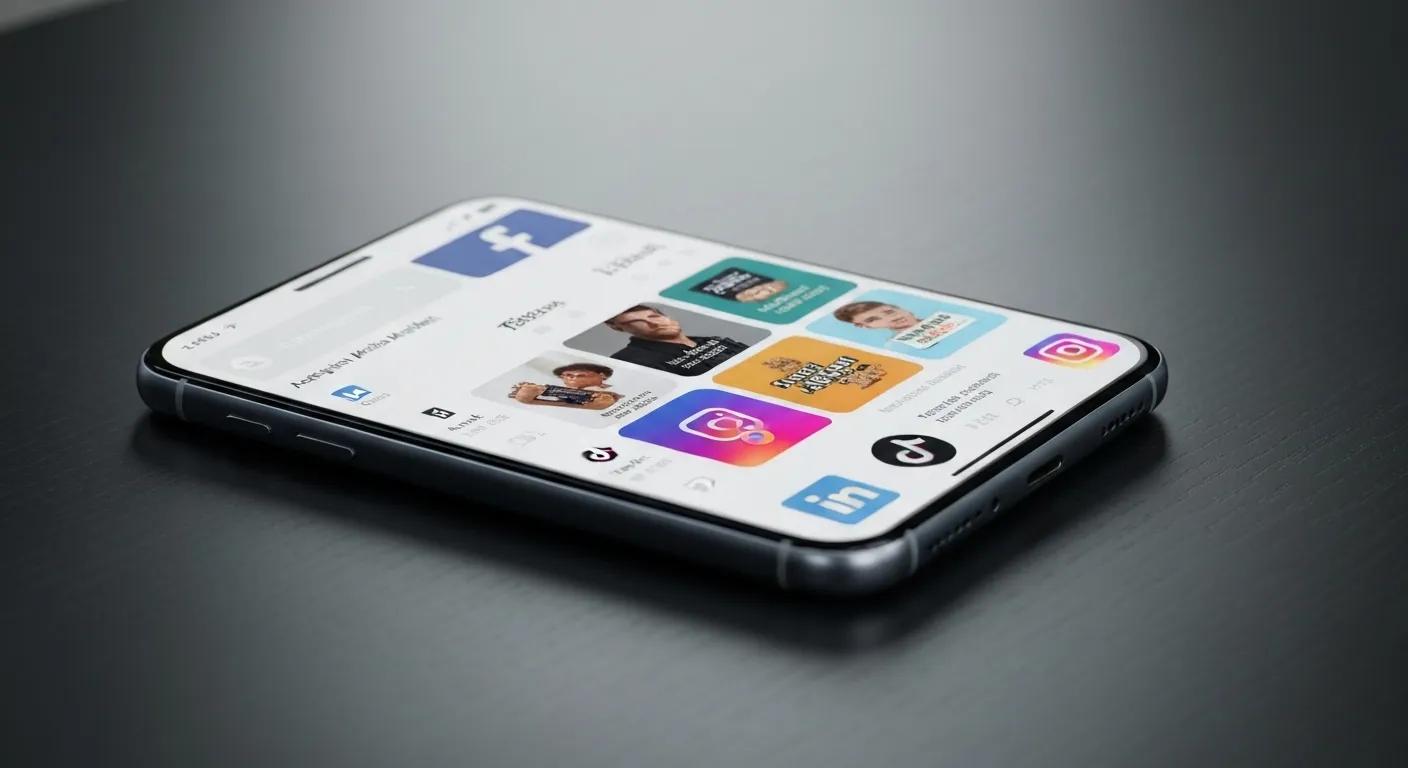 Smartphone displaying social media platforms for marketing strategies in Australia