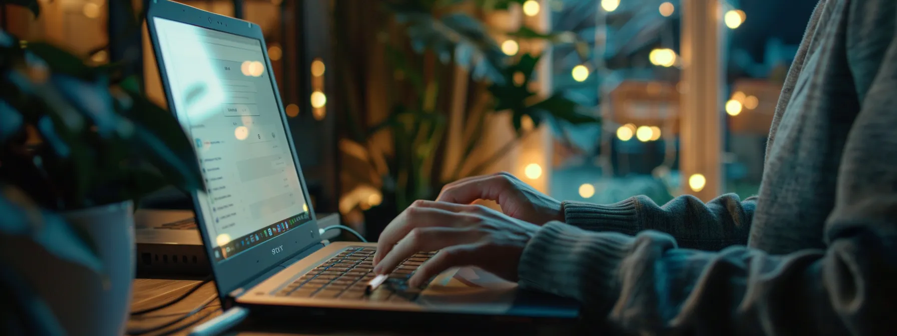 a person scrolling through a contact page on a laptop.