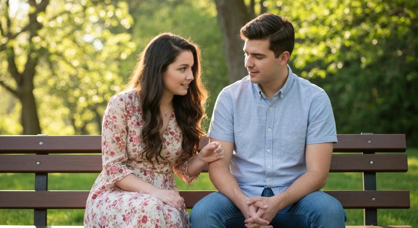 A couple engaged in a deep, understanding conversation, symbolizing the connection built through love and apology languages A couple engaged in a deep, understanding conversation, symbolizing the connection built through love and apology languages