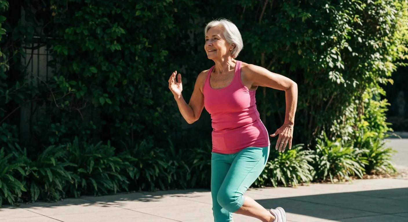 Older adult exercising outdoors, representing the anti-aging benefits of MK-677