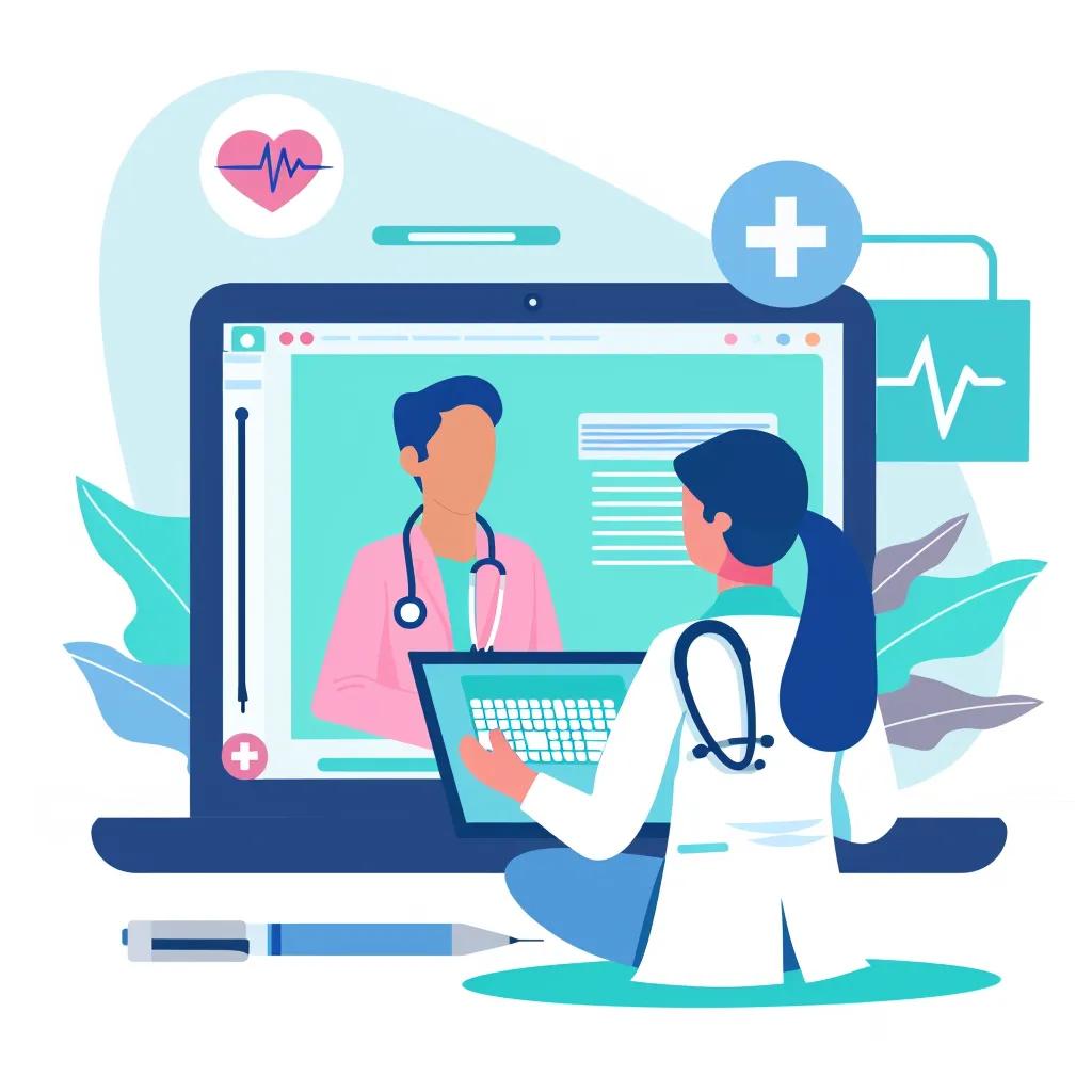 Healthcare professional conducting a telehealth consultation, emphasizing the integration of virtual primary care with weight loss programs