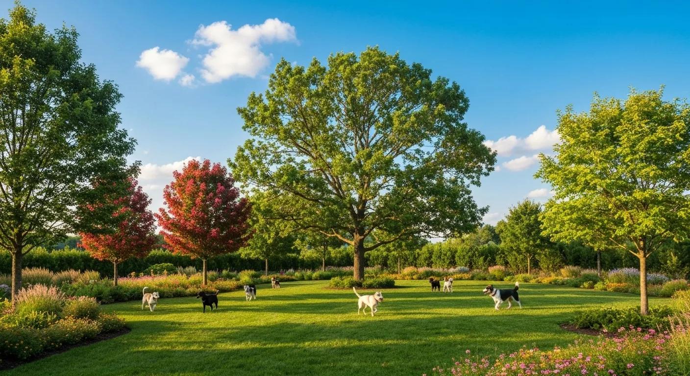Artificial turf area for pets with playful dogs, highlighting pet-friendly outdoor spaces Artificial turf area for pets with playful dogs, highlighting pet-friendly outdoor spaces
