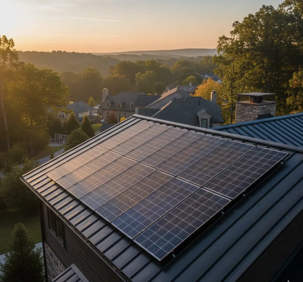 Large double-pane energy-efficient windows in a Northern Virginia home with natural light and eco-friendly interior design. Large double-pane energy-efficient windows in a Northern Virginia home with natural light and eco-friendly interior design.