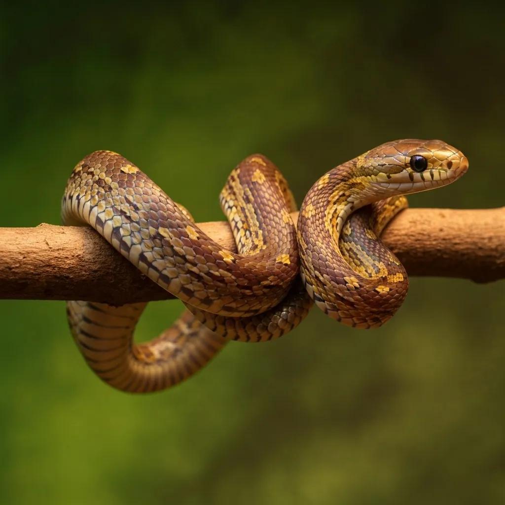A well-designed corn snake enclosure with climbing branches, hides, and natural substrate for optimal habitat