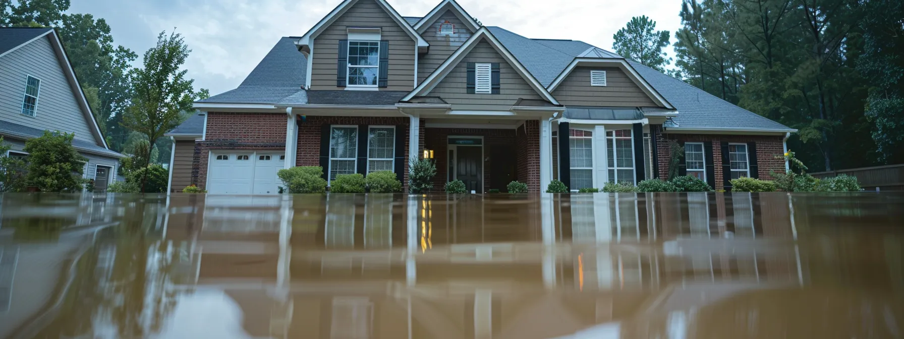 a homeowner in georgia comparing flood insurance options online.